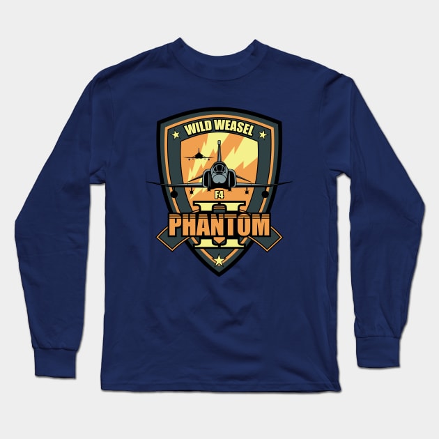 F-4 Phantom II Wild Weasel Long Sleeve T-Shirt by TCP